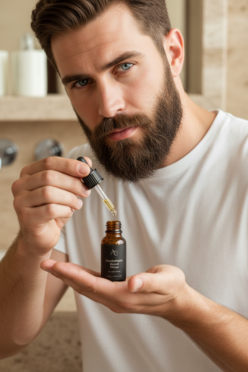 GentleMen's Beard Elixir - Handsome Man Light Blue Eyes