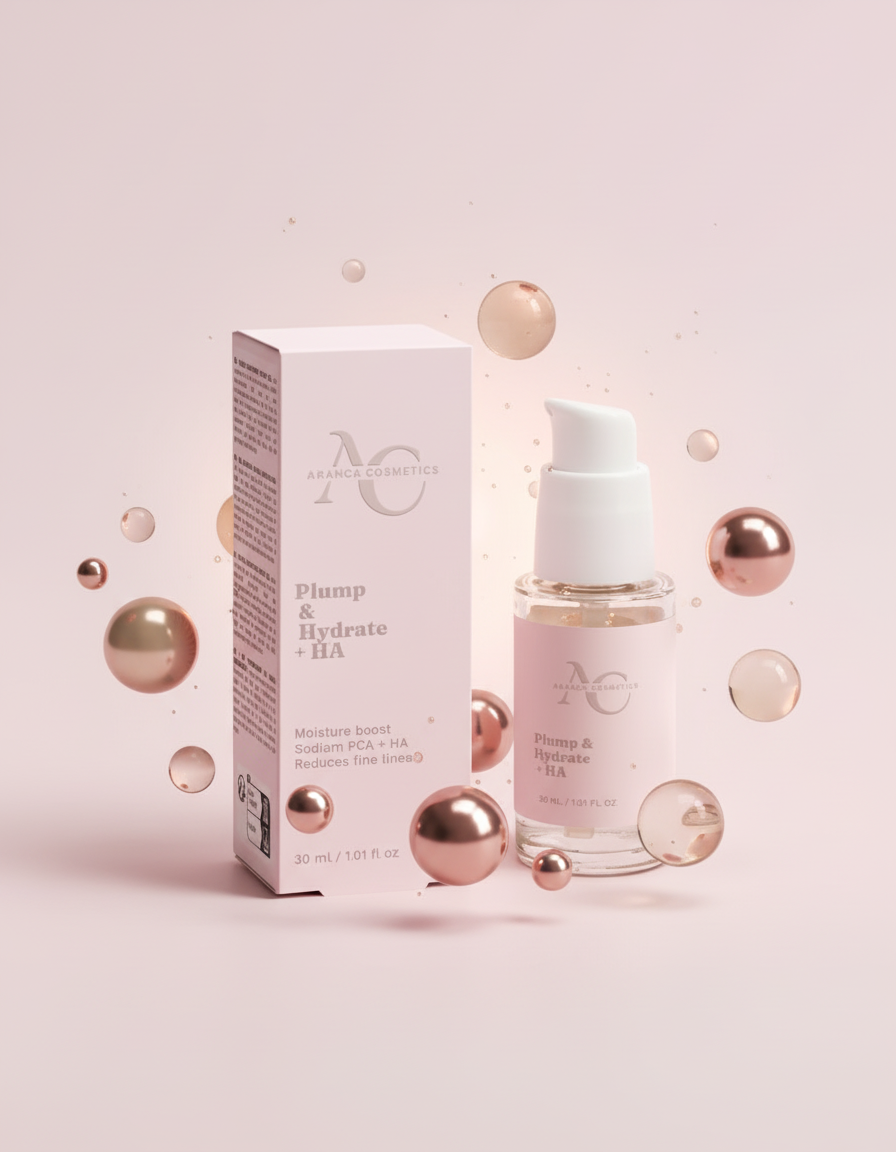 Plump & Hydrate + HA 3D molecules