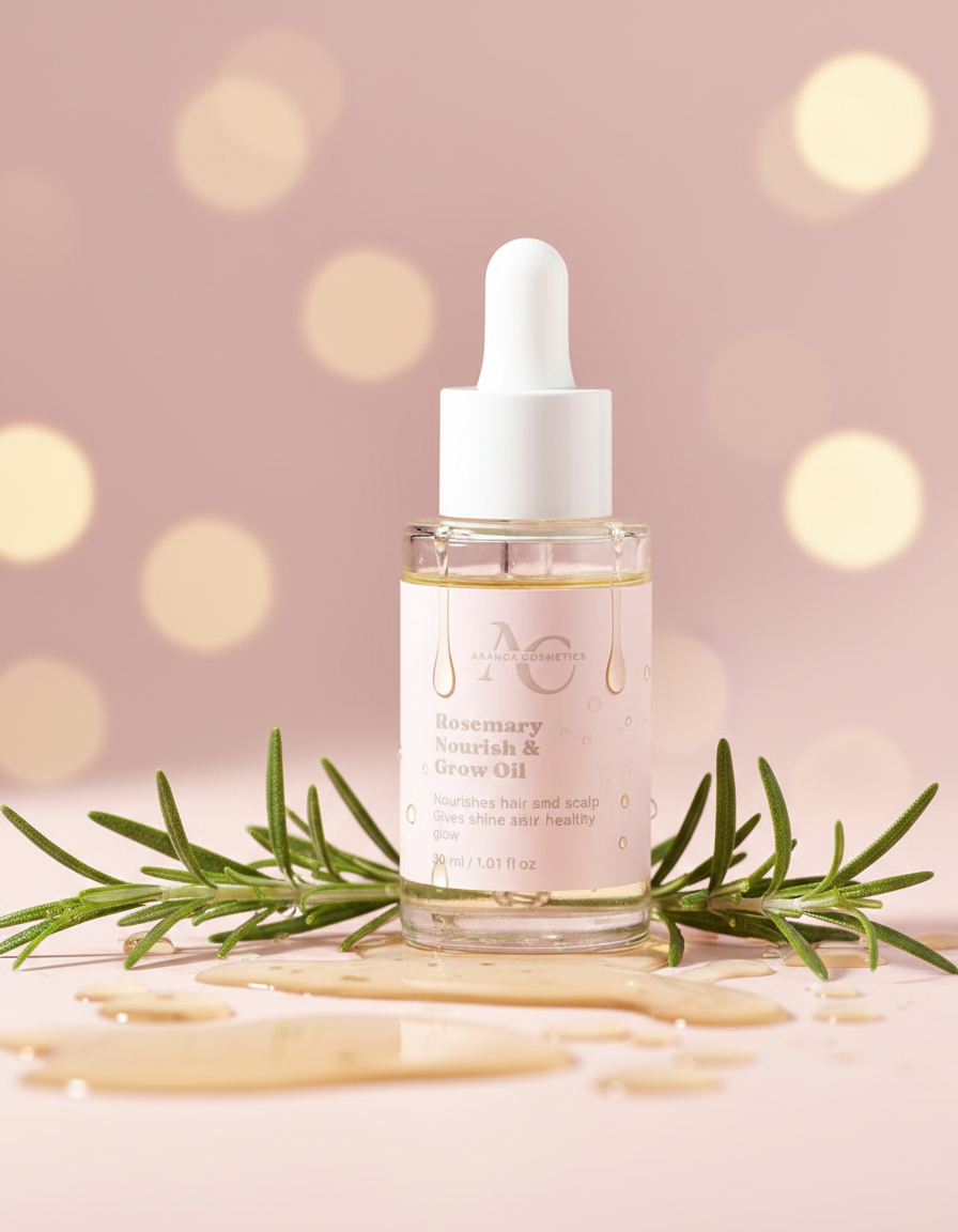 Rosemary Nourish & Grow Oil dreamy closeup