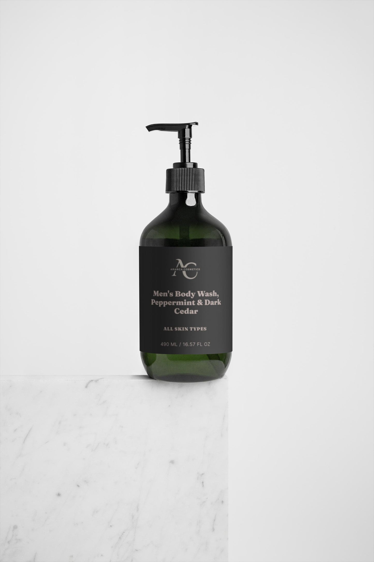 Men's Body Wash - Peppermint & Dark Cedar