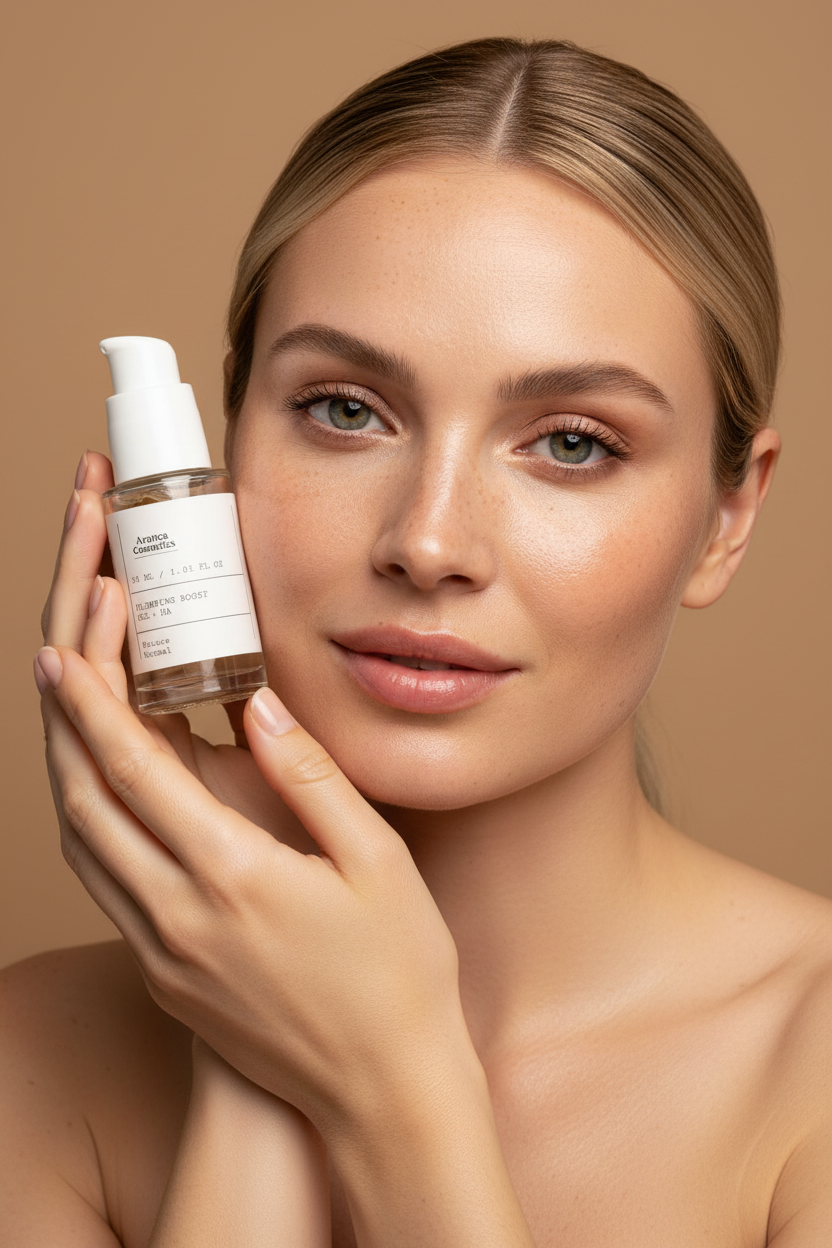 Blonde vrouw Plumping Boost Gel