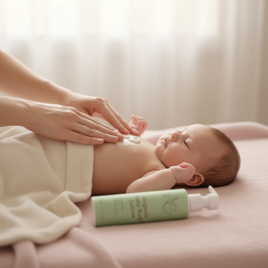 Dreamy Baby Lotion Application Moment