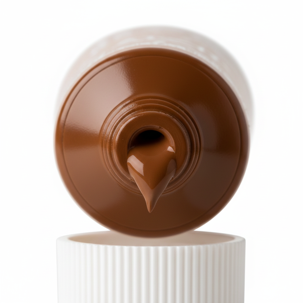 Foundation 35 Tan Warm - Extreme close-up kleur