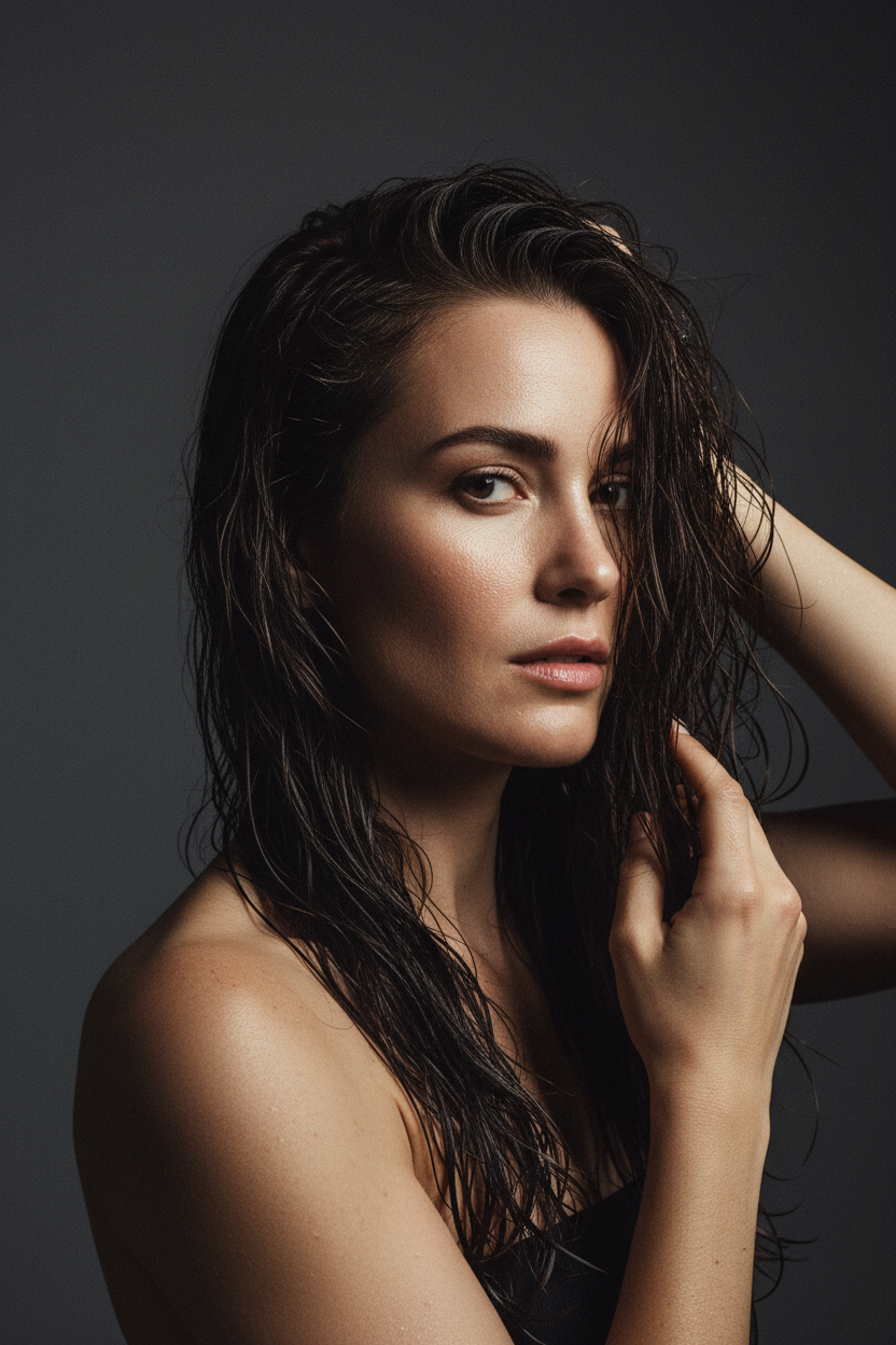 Gloss & Balance Shampoo – vrouw glanzend haar
