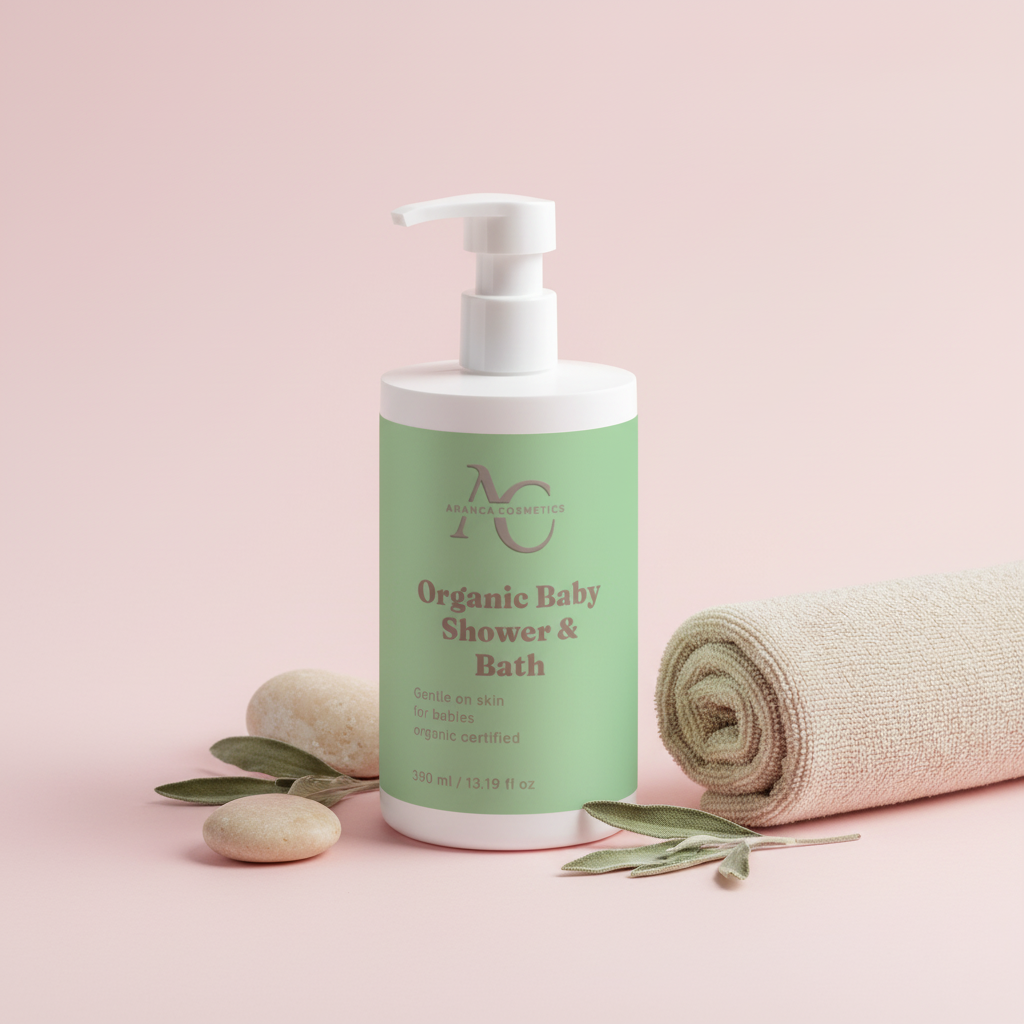 Organic Baby Shower & Bath - Clean Minimal