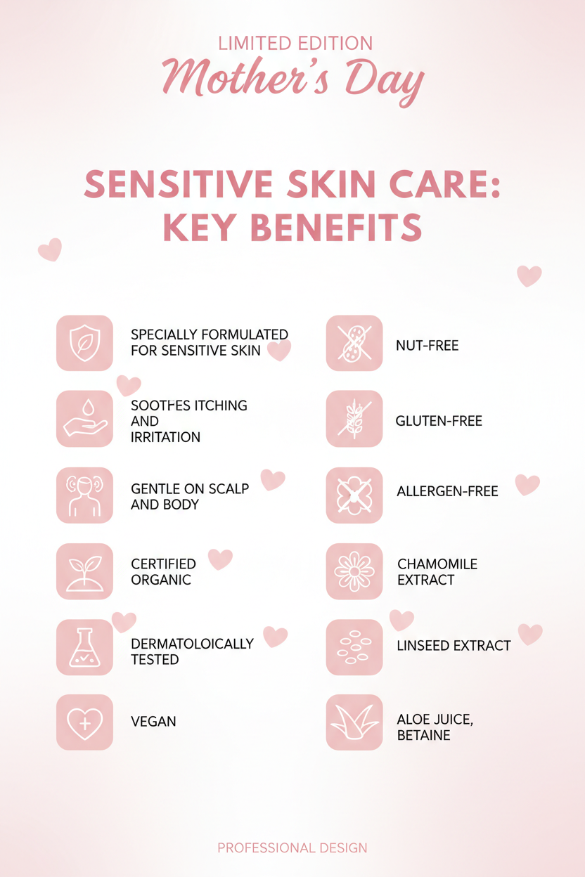 Caroline's Body Shower & Bubbles key benefits for sensitive skin