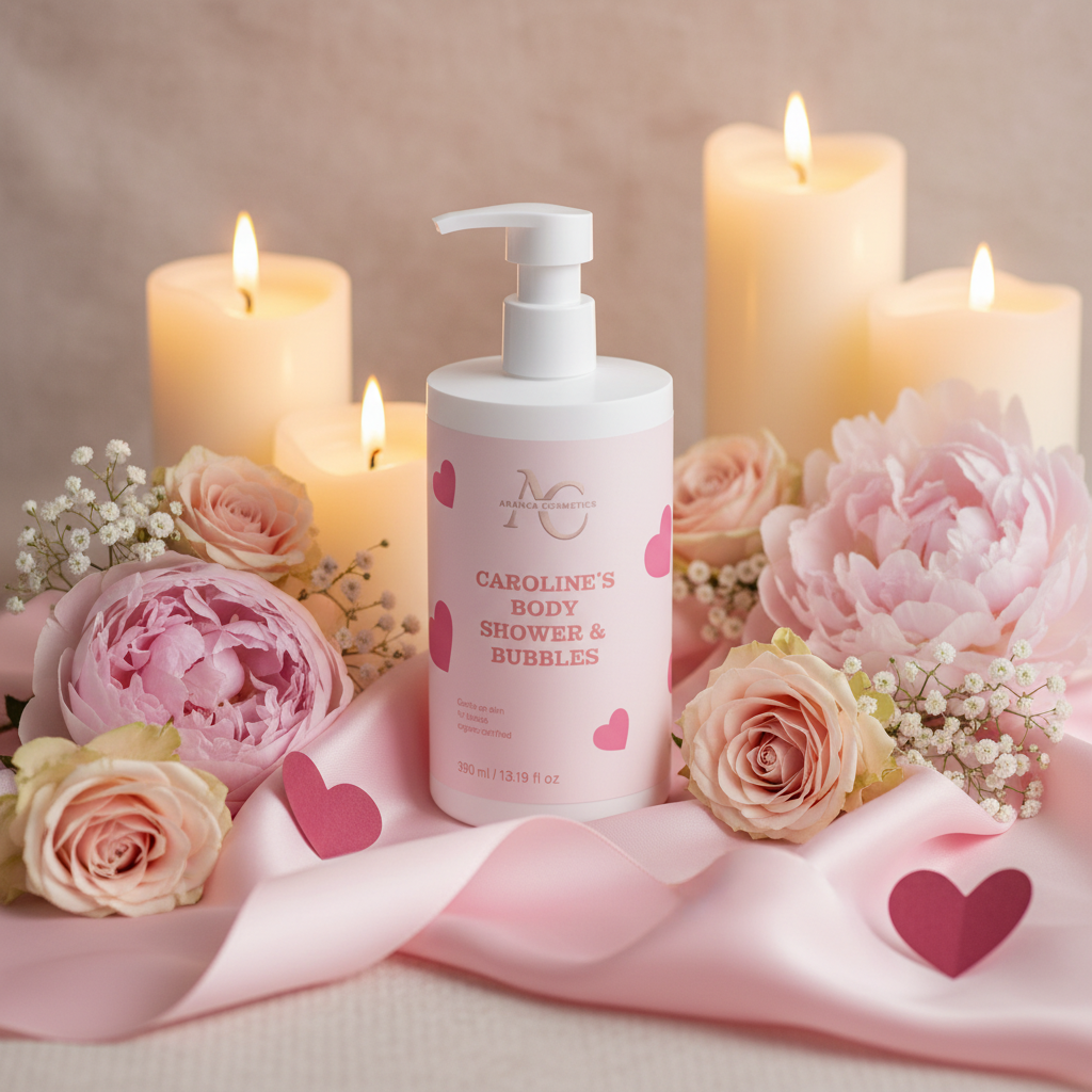Caroline's Body Shower & Bubbles Limited Edition Mother's Day with pink roses