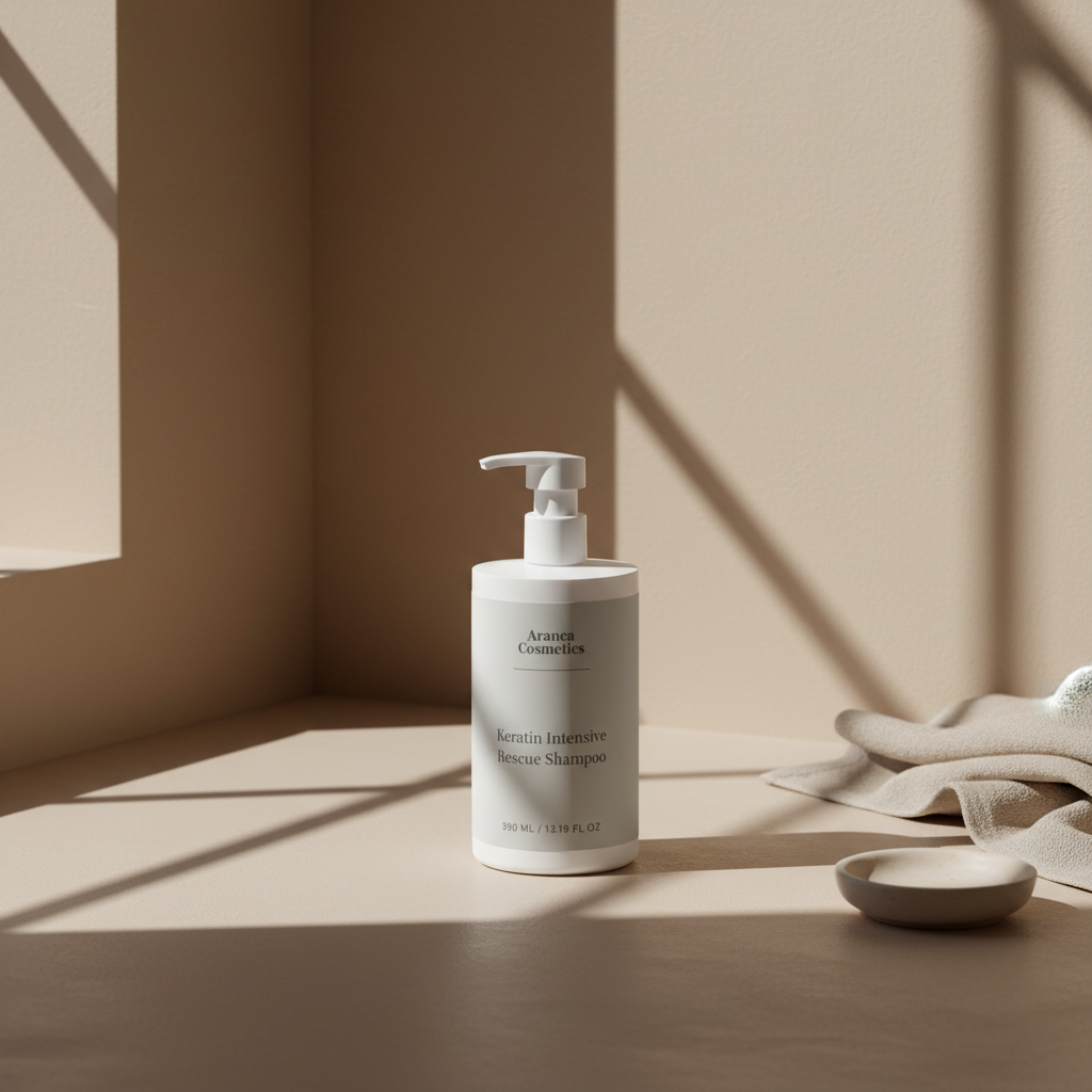 Keratin Shampoo Beige Lifestyle