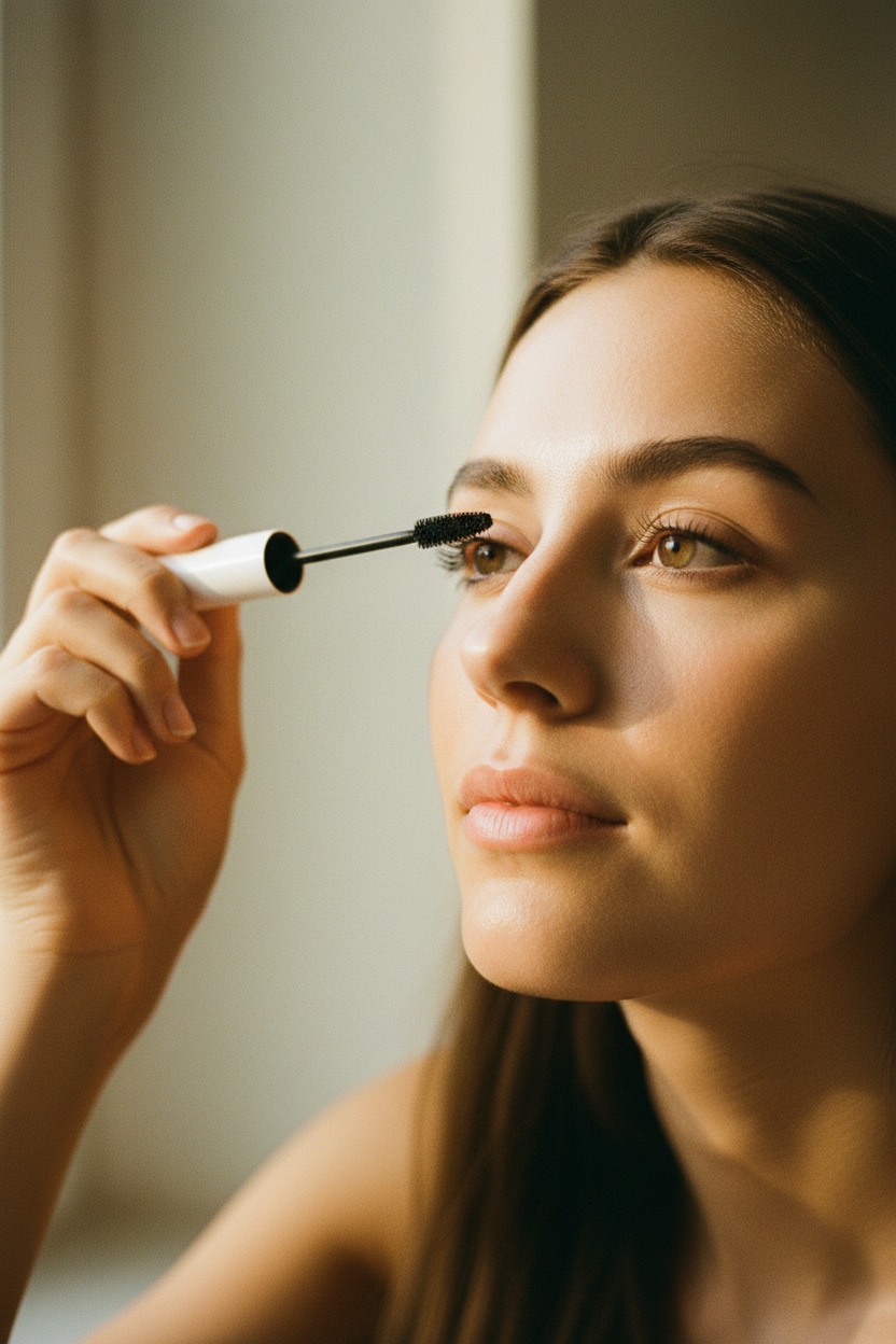 Mascara – Dame brengt mascara aan