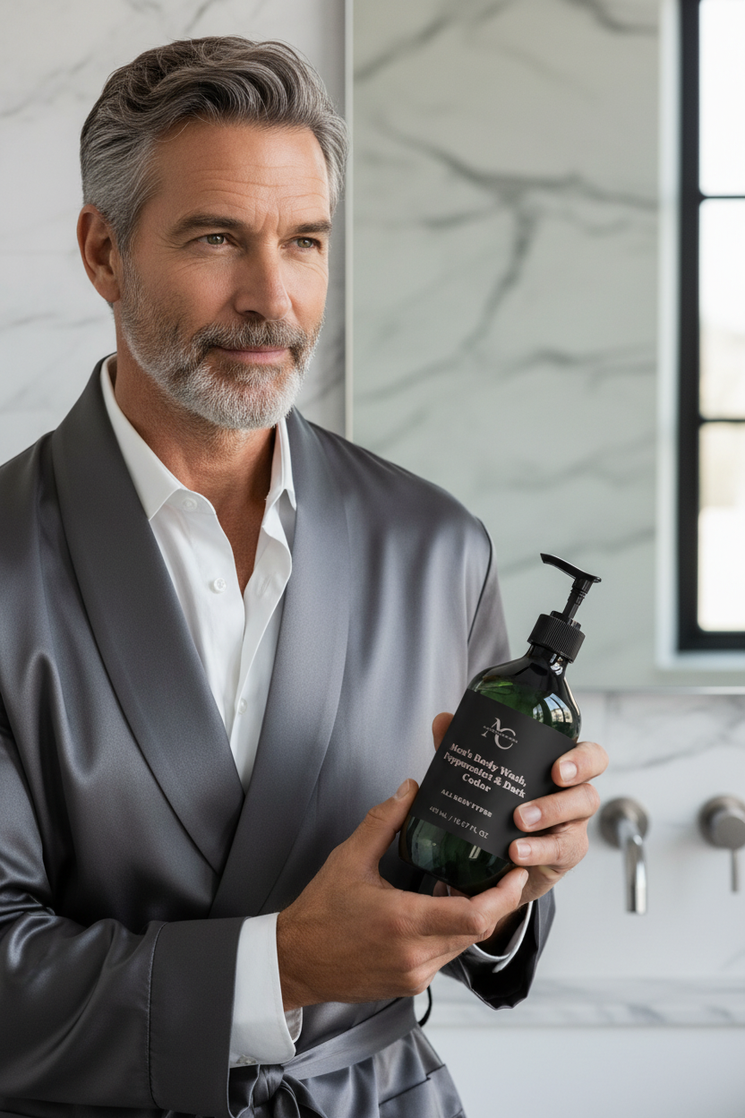 Men's Body Wash - Distinguished Older Man Close-up