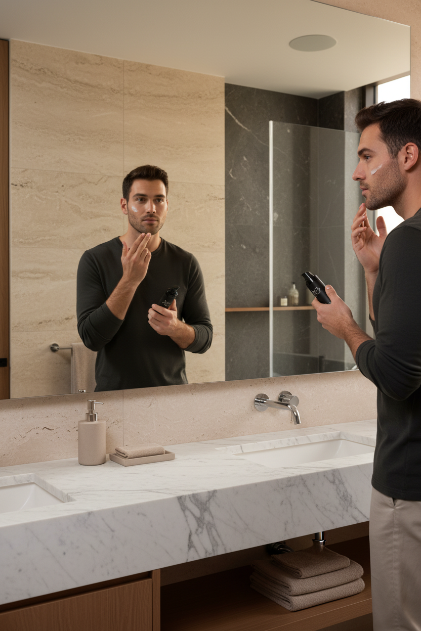 Men's Face Cream - Luxury Bathroom Mirror
