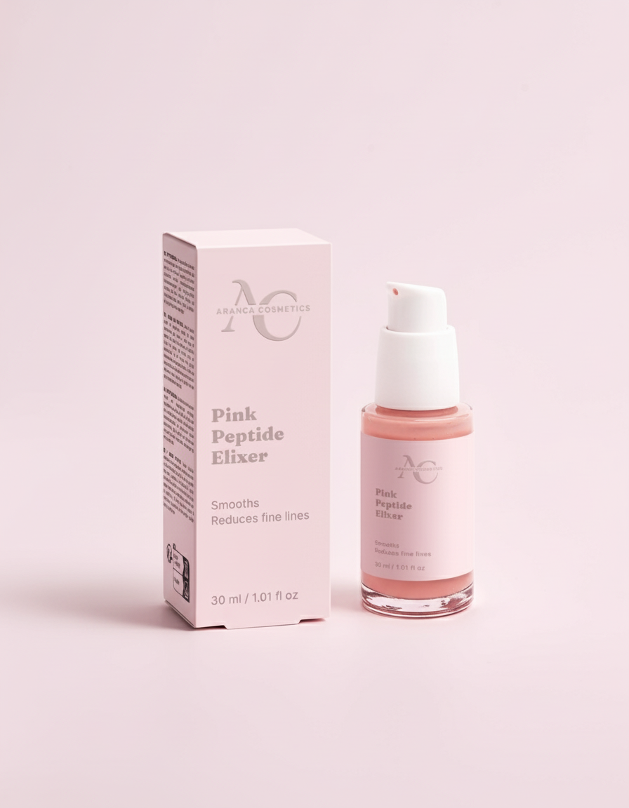 Pink Peptide Elixir with packaging