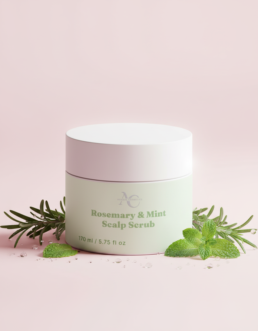 Rosemary & Mint Scalp Scrub with herbs
